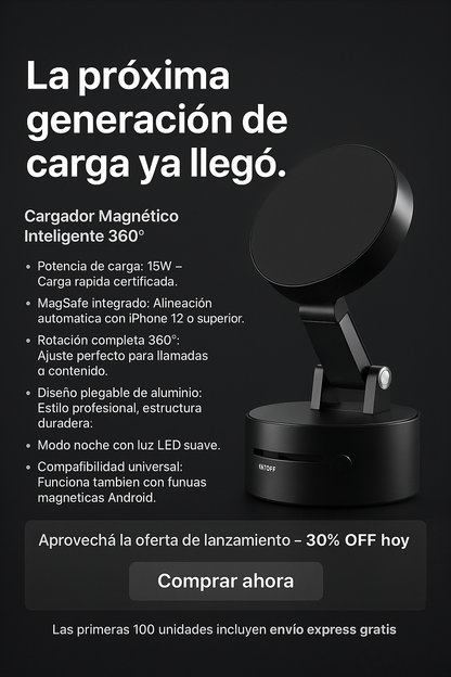 El nuevo Cargador Magnético 360° super power