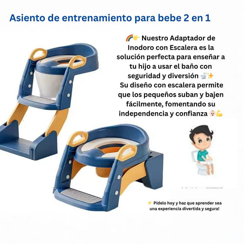 Asiento de entrenamiento para bebe 2 en 1, 💧