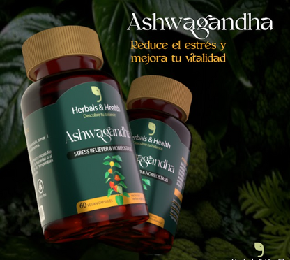 Ashwagandha: el Adaptogeno natural que te ayuda a equilibrar cuerpo y mente, reducir el estrés,  recuperar tu energía   energía,  100% natural