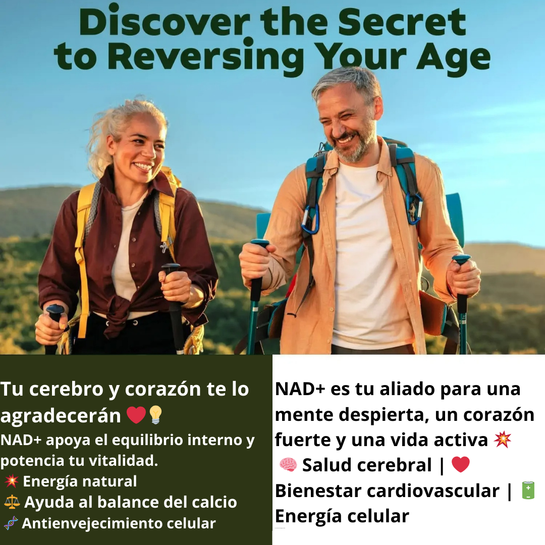 NAD+ Aliado para una mente despierta, un corazón fuerte, vida activa.