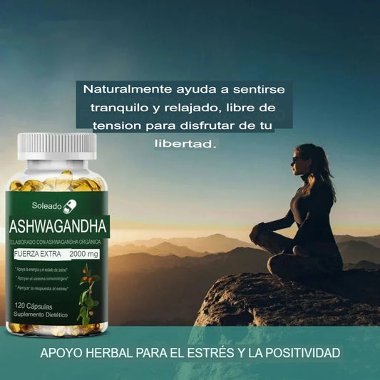 Ashwagandha: el Adaptogeno natural que te ayuda a equilibrar cuerpo y mente, reducir el estrés,  recuperar tu energía   energía,  100% natural