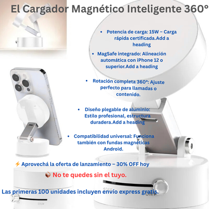 El nuevo Cargador Magnético 360° super power