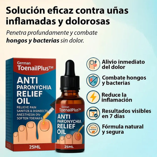 RELIEF OIL Anti Hongos. Con ingredientes naturales.