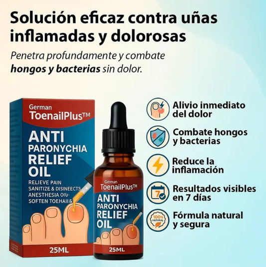 RELIEF OIL Anti Hongos. Con ingredientes naturales.