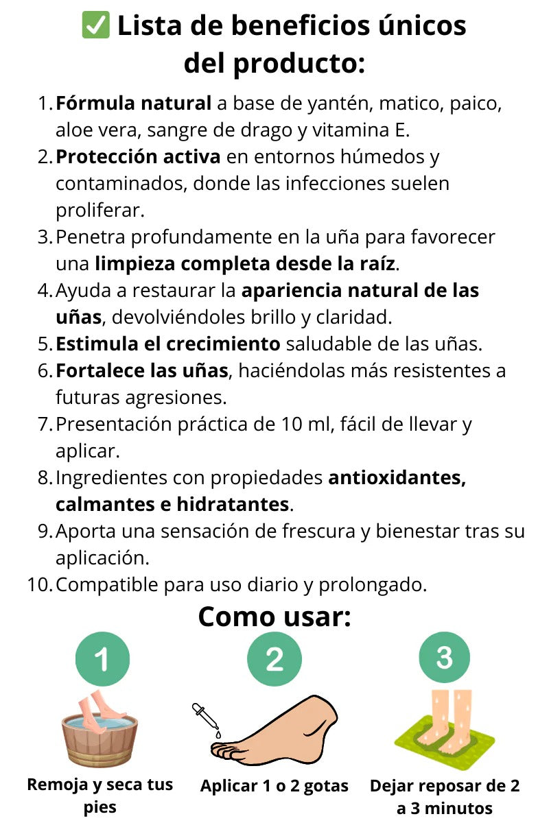 RELIEF OIL Anti Hongos. Con ingredientes naturales.