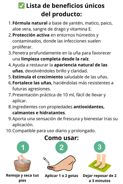 RELIEF OIL Anti Hongos. Con ingredientes naturales.